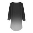 thumbnail image 4 of Black Women's Long Sleeve T-shirt, 3/4 Length Sleeve Womens Tops 2025 Spring Neck Casual Print Tunic T Shirts Three Quarter Length Womens Tops,Women's Long sleeve T-shirt 3XL, 4 of 4