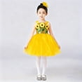 thumbnail image 5 of Levmjia 4-15 Years Girls Sunflower Sequin Tutu Dress Kids Mesh Halter Neck Costume Dance Performance Outfit Stage Wear Birthday Party Dress, 5 of 7