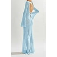 thumbnail image 4 of Womens Crochet Cover Ups Long Sleeve Sexy Mesh Backless Knit Swimsuit Coverup Beach Maxi Dress, 4 of 5