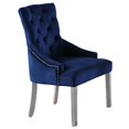 thumbnail image 1 of Best Master Furniture Velvet Upholstered Dining Chairs, Blue (Set of 2), 1 of 2