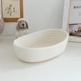 thumbnail image 6 of Rope Basket, 11.81*6.70*3.54Inch Gift Storage Basket, Rectangle Basket, Under Shelf Basket, Decorative Boho White Basket, Rope Woven Basket for Baby Dog Toy Egg Fruit Snack Towel Easter Basket, 6 of 6