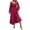 Wine, variant on Sundresses for Women 2026 Solid Color Casual Ruffled Square Neck Dress Loose Flowy Beach Sundress