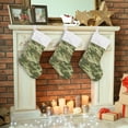 thumbnail image 7 of Coolnut 17.7 Inch Christmas Stockings, 1 PCS Green Military Camouflage Presonalized Large Stocking Sock for Family Holiday Xmas Party Decorations, 7 of 7