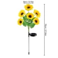 thumbnail image 2 of 27.56 inch Six Head Solar Sunflower Lamp, LED Waterproof Garden Stake Light, Elegant Outdoor Yard Ornament, Artistic Landscape Lighting for Patio and Garden Scenery, 2 of 6