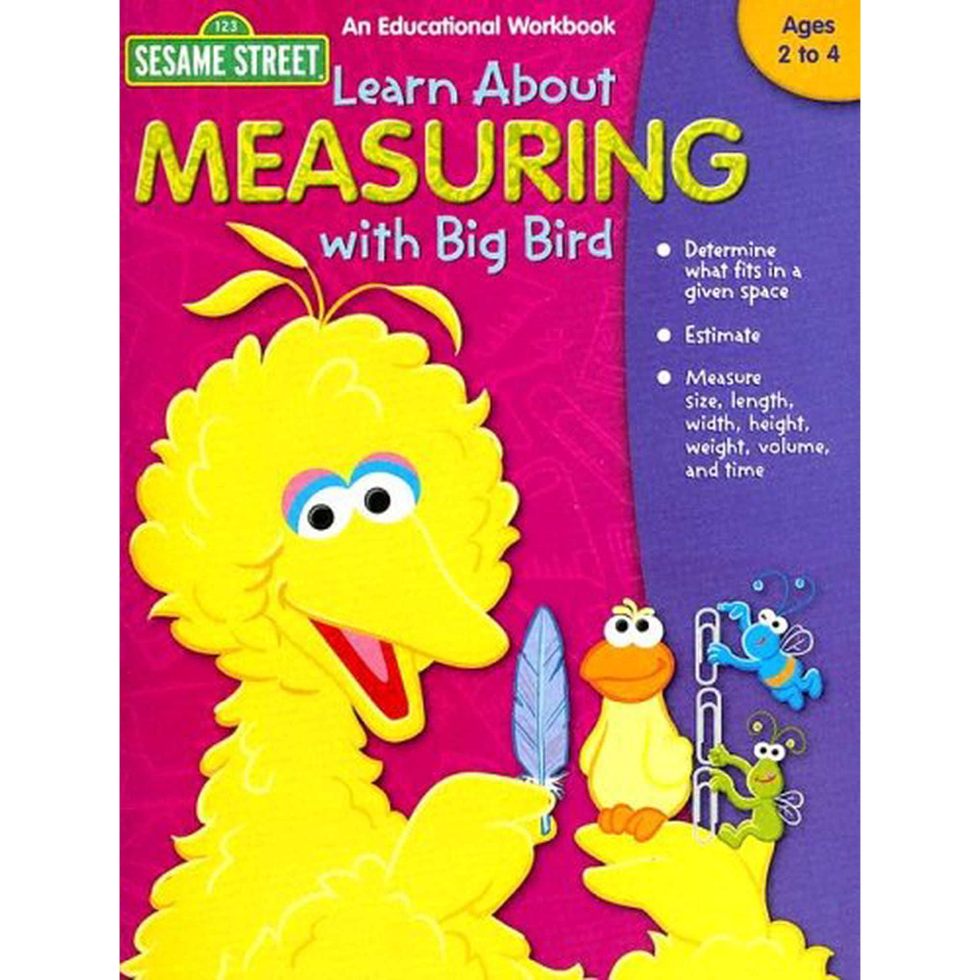 Learn About Measuring With Big Bird (Sesame Street, Educational Workbook)