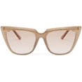 thumbnail image 2 of FEISEDY Women Chic Cateye Sunglasses Bling Bling Big Frame Candy Colors B2734, 2 of 6
