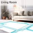 thumbnail image 2 of ODIKA 8'x10' Machine Washable Non-Slip Area Rug, Avant garde Junction Network Interconnected Maze Futuristic High Traffic Rug, Blue, 516471, 2 of 5