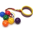 thumbnail image 3 of FELTECHELECTR pelotas de fitness elásticas clásicas para niños, juguetes giratorios con aro para saltar, pelotas giratorias de un solo pie esmeriladas (amarillas y verdes), 3 of 6