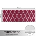 thumbnail image 5 of Kitchen Rugs Sets Of 2,Burgundy Geometric Quatrefoil Pattern Anti Fatigue Kitchen Mat Rugs Non Slip Washable,Decorative Kitchen Floor Mats for Kitchen,Sink,Laundry,17"X47", 5 of 5