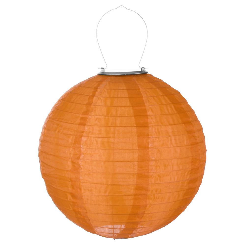 Étanche Solaire DEL Chiffon Lanterne Chinoise Festival Suspendus Lampe Orange Best