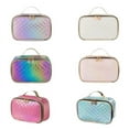 thumbnail image 2 of Bolso de mano de viaje de PU, bolsa de lavado, multifuncional, portátil, bolsa de almacenamiento rómbica, gran capacidad, impermeable, bolsa de cosméticos cuatro en uno, 2 of 5