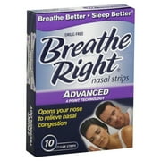 GlaxoSmithKline Breathe Right Nasal Strips, 10 ea