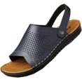thumbnail image 1 of Xishao Sandalias para Hombres Tallas Grandes Sandalias de Cuero con Punta Abierta Sandalias de Playa de Verano Zapatos con Agujeros Zapatillas Casuales Sandalias de Pescador Xishao ropa, 1 of 2