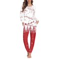 thumbnail image 1 of Pijama elegante de manga larga para mujer, ropa de dormir informal, conjunto de dos piezas, regalo de Navidad, Otoño e Invierno, 1 of 4