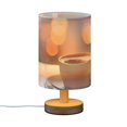 thumbnail image 2 of Bedside Desk Lamp LED Coffee Cup on Table Table Nightstand Lamps Warm Light Fabric Lampshade for Home Bedroom Office Living Room Decor, 2 of 7