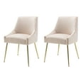 thumbnail image 3 of Costaelm Makala Velvet Accent Chair Mid Century Upholstered (Set of 2), Tan, 3 of 11