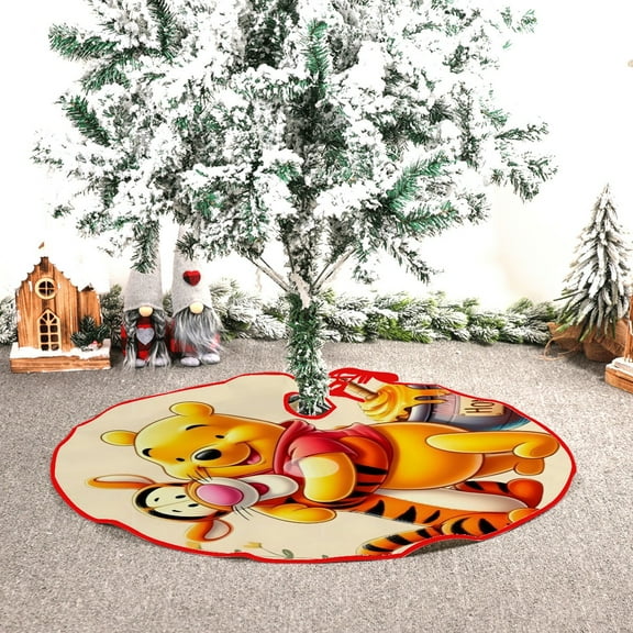 Winnie The Pooh-Tigger themed Christmas Tree Skirt 48inch premium collectible decor