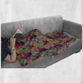 thumbnail image 6 of Colorful Soft Flannel Fleece Throw Blanket, Checkered Patterned Big Spots in Different Vibrant Colors on a Dark Background, Cozy Plush for Indoor and Outdoor Use, 50" x 60", Multicolor, by Ambesonne, 6 of 6