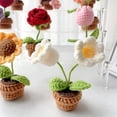 thumbnail image 5 of Flores tejidas a mano Plantas artificiales de crochet en macetas Regalo tejido terminado Como se muestra, Como se muestra, 5 of 5