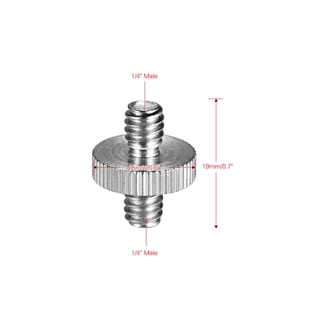 TRÍPODE 5pcs Estándar 1/4 "-20 macho A 1/4" -20 Adaptador de Tornillo Roscado Macho Convertidor de Tornillo de Rosca de Montaje para la Cámara Lámpara de Pelota Monopod