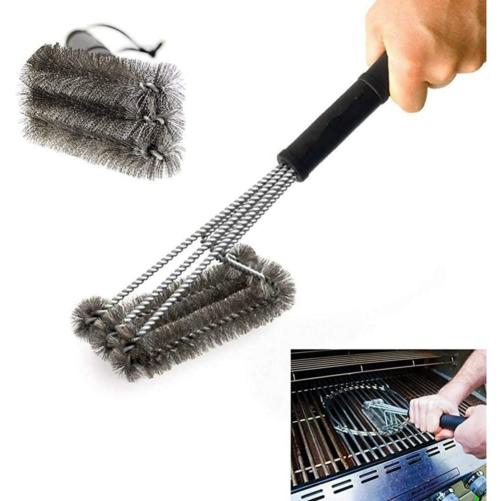 BBQ Brush 45cm Heavy Duty Grill Brush Long Handle BBQ Cleaning Kit for BBQ Grill Walmart