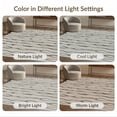 thumbnail image 6 of ODIKA 3'x5' Gray Cream Everglade Flow Design Washable Accent Rug Modern Abstract Lines with Dynamic Curves for Bedside, Nursery Room, Pet Friendly & Non-Shedding, 6 of 6