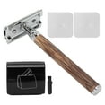 thumbnail image 1 of Loewten Bamboo Silver Manual Old Fashioned Mens Set Including Blade Recycling Box And Holder,Mens Set,Vintage Shaver Set, 1 of 8