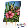 thumbnail image 1 of Pintura al óleo de flor de mariposa por número, artesanía a mano, imagen sin marco, adorno para el hogar Likrtyny decoración de arte, 1 of 9