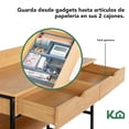 thumbnail image 4 of Escritorio de computadora KingsHouse estandar con repisas y Cajones cafe, 4 of 8