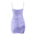 thumbnail image 4 of Vestido camisola sin mangas de color liso con cuello en V para mujer: estilo informal para primavera-verano, cintura elástica, ideal para fiestas y vacaciones., 4 of 8