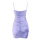 thumbnail image 4 of Vestido camisola sin mangas de color liso con cuello en V para mujer: estilo informal para primavera-verano, cintura elástica, ideal para fiestas y vacaciones., 4 of 8