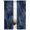 Blue, variant on Navy Blue Marble Semi Sheer Window Curtains 96 Inches Long, Modern Golden Geometric Abstract Rod Pocket Voile Silky Chiffon Curtain Light Filtering Drapes for Living Room, Kitchen, 52"x96", 2 Panels