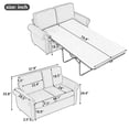 thumbnail image 2 of Pull Out Sofa Bed Loveseat Sleeper with Twin Memory Foam Mattress, Linen Upholstered Convertible Couch with USB Ports for Living Room, Apartment, Black, 2 of 9