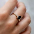 thumbnail image 4 of 1.50Ct Marquise Cut Simulated Black Diamond Wedding Ring 14K Yellow Gold Plated, 4 of 6