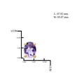 thumbnail image 3 of JewelersClub 1 1/3 Carat T.G.W. Amethyst 14K Gold Over Silver Stud Earrings, 3 of 4