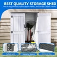 thumbnail image 4 of DEXTRUS Résine Extérieur Shed avec Porte et Plancher Verrouillables, 52 Pi3 Rangement de Jardin et Mobilier de Patio Résistants aux Intempéries, Résistance à la Décoloration et Résistance aux UV, 5,6 x 2,3 Pi, Gris Pâle, 4 of 13