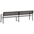 thumbnail image 5 of vidaXL Twin Garden Bench 246 cm Grey Steel, 5 of 5