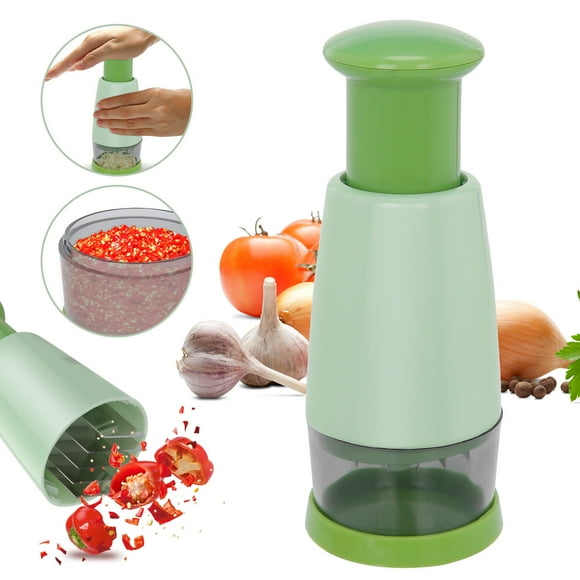 Clearance Pampered Chef Food Chopper Hand Held Food Chopper Manual Food Meat Cuttera, Kitchen Utensil For Cutting Fruits, Vegetables, Herbsa, Onions, Green Plastic