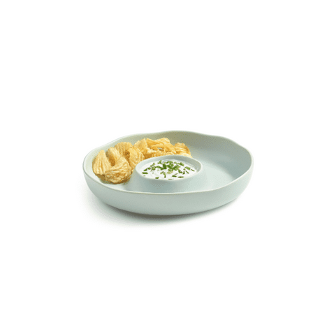 Oake Ceramic Chip and Dip Server, Created for Macy's - Blue