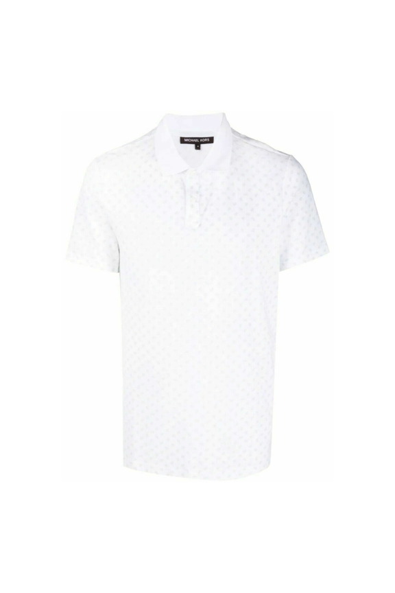 Men's Printed Paisley Short-Sleeve Polo Shirt White XXL