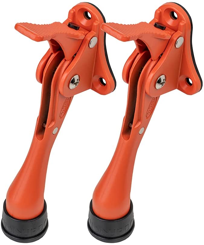 Red Door Stops, Adjustable Door Stopper, Kick Down by Foot, one Touch