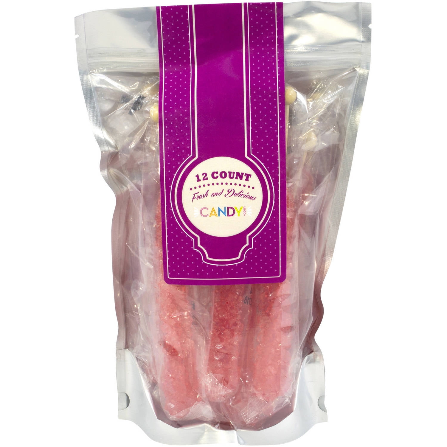 Espeez Red Strawberry Rock Candy Sticks, 12 count