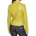 thumbnail image 2 of Celebrity Women's Lambskin Leather Jacket Motorcycle Slim Fit Biker W060, 2 of 3