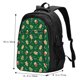 thumbnail image 5 of Easygdp green Christmas Element Mochila para Laptop de Viaje con Puerto USB, Mochila para Laptop con Puerto de Carga USB para Mujeres y Hombres, 5 of 7
