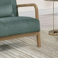 thumbnail image 5 of Sage Corduroy Accent Chair - Modern Living Room Furniture, 26" Wide, Wooden Frame, Comfortable Seat, Sage Green Color, Perfect for Relaxation, 5 of 11