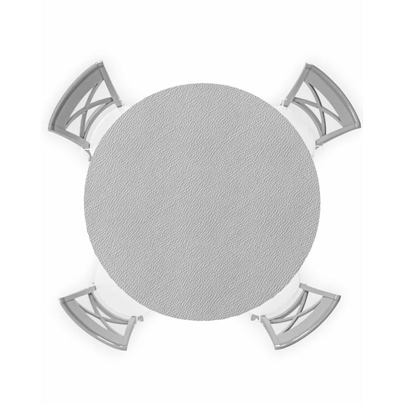nqOlkjepod Grey Round Tablecloth, Fitted Table Cover with Elastic for 36"-44" Round Tables, Vintage Leather Patterned Texture Solid Modern Table Cloth Outdoor Dinning Party Waterproof Tablecloths