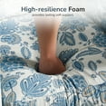 thumbnail image 5 of Arctus Floral Accent Chair, High Back Upholstered Armchair with Solid Legs, Blue Floral, 5 of 10