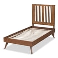 thumbnail image 3 of Baxton Studio Takeo Mid-Century Modern Transitional Ash Walnut Finished Wood Twin Size Platform Bed, 3 of 9