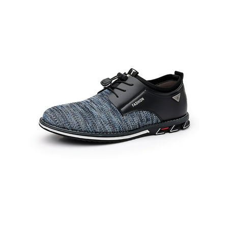 

Ritualay Men Dress Shoe Lace Up Oxfords Comfort Casual Shoes Non-Slip Fashion Flats Wedding Walking Slip On Blue 9.5