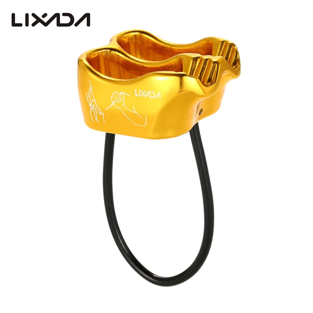 Lixada Double Slot ATC Belay Rappel Device Outdoor Rock Climbing Carabiners Abseiling Downhill Safety Ring Belay Device Climbing Equipment